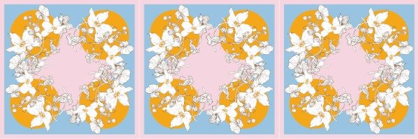 Producto - Paño de Sedita Mate Strech: contiene 3 pañuelos de 48x48 cm (M5)