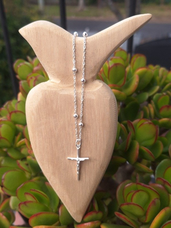 Producto - Collar cruz Cristo plata - 2