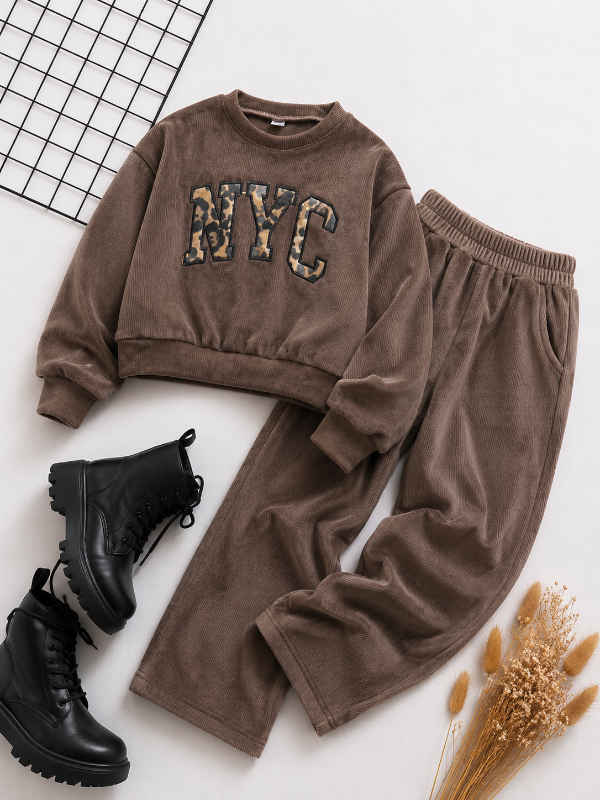 Producto - CONJUNTO NYC MARRÓN (BUZO + PALAZO)