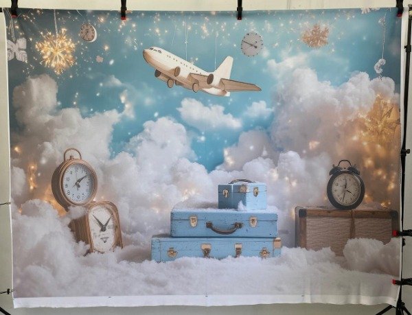 Producto - FONDO VINTAGE/VIAJE/AVION/NENE CON FALLA IMPERCEPTIBLE 200X150 GA08