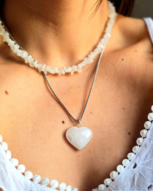 Producto - Collar Bahía cuarzo blanco