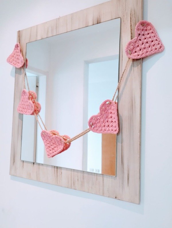 Producto - Guirnalda Valentin color rosa