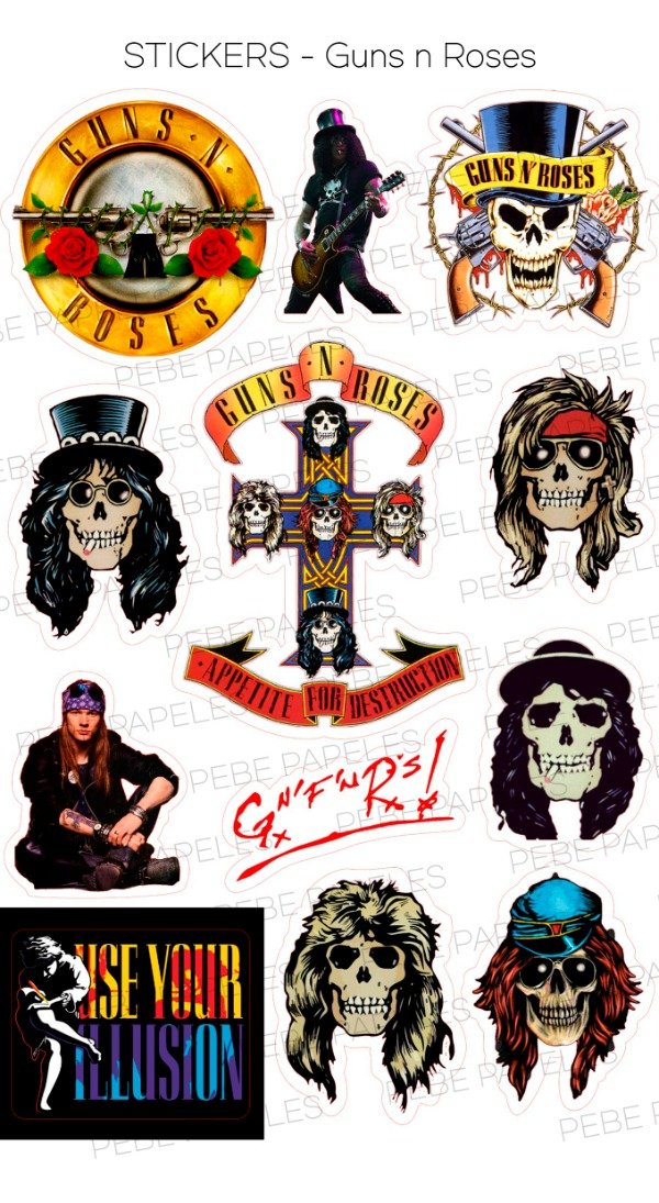 Producto - Stickers Guns n Roses