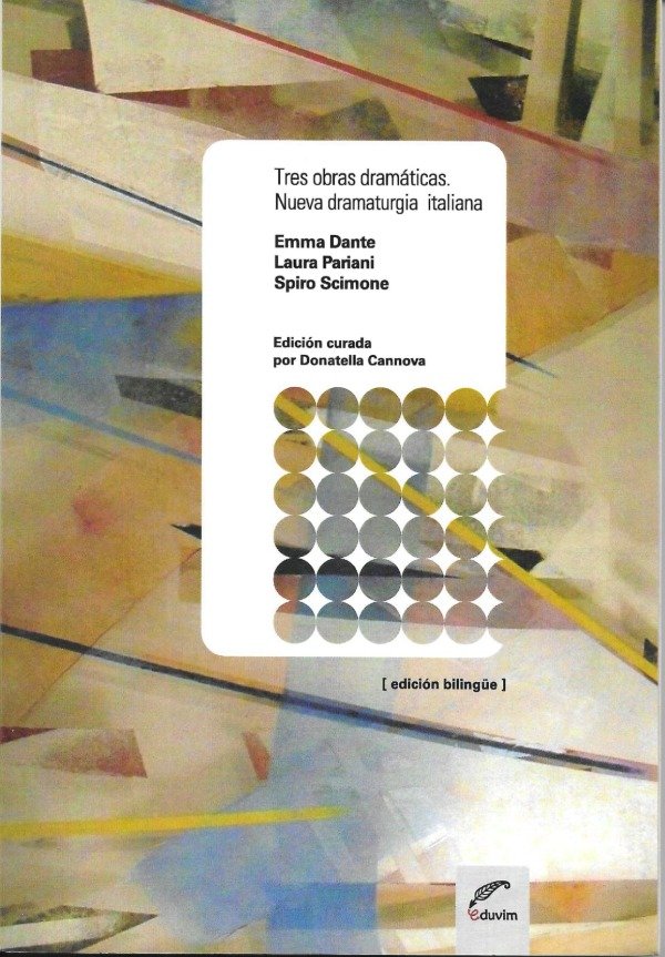 Producto - Tres obras dramáticas. Nueva dramaturgia italiana de Dante, Pariani y Scrimone