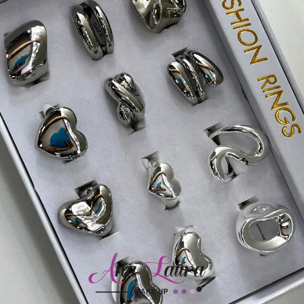 Producto - Anillos inflados plateados