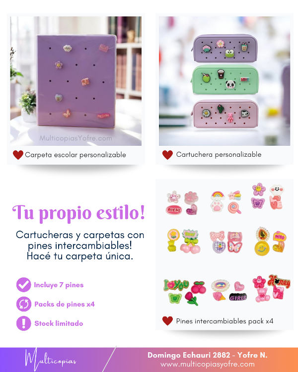 Producto - Cuaderno y cartuchera personalizable
