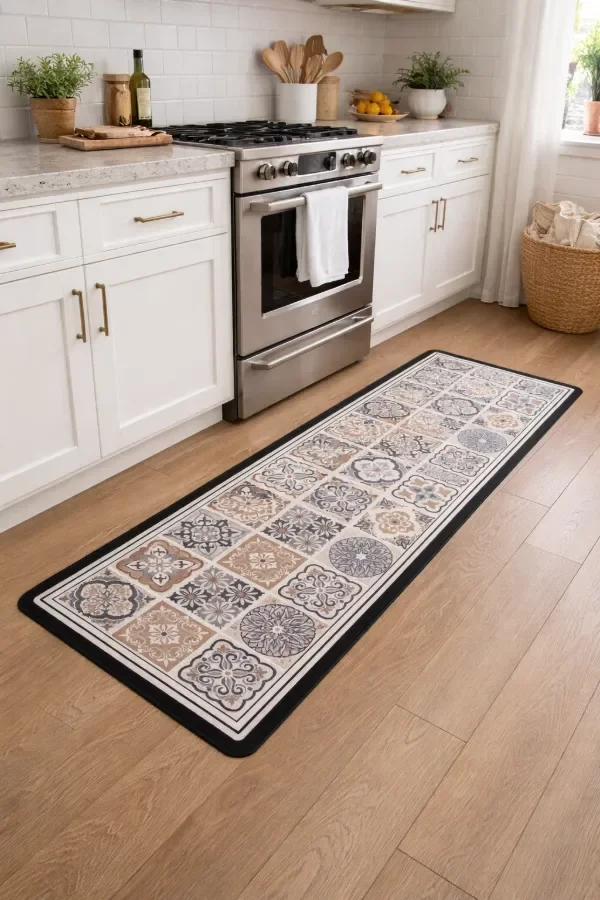 Producto - Felpudo Absorbente 38x118cm Mosaico Blue - 0