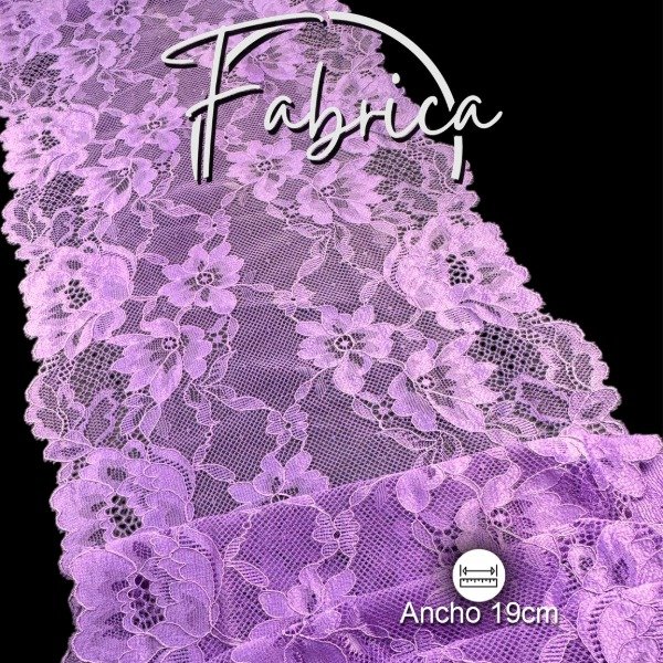Producto - PS242 Puntilla Lavanda. Medida: 19cm (por metro)