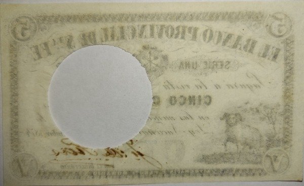 Producto - Santa fé 5 centavos año 1874 - 1