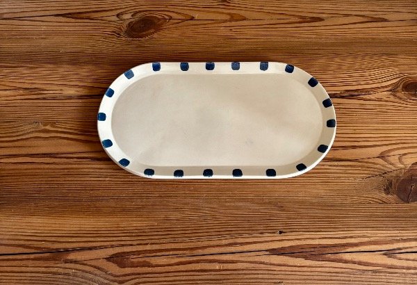 Producto - Bandeja ovalada pintas azul cobalto- ENTREGA INMEDIATA