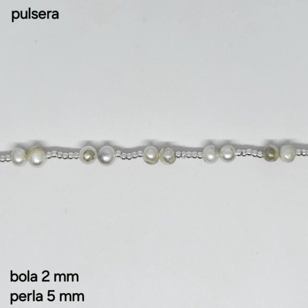 Producto - PUL #PER Pulsera perlas y bolita 2mm (DOLAR)
