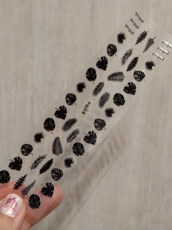 Producto - UV Nails Hojas Tropicales Negras