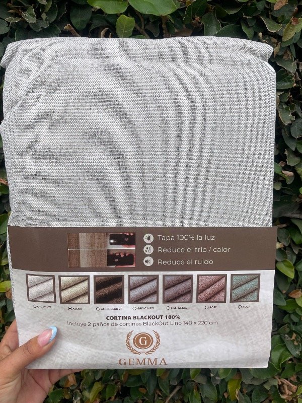 Producto - Cortinas blackout de lino Gemma