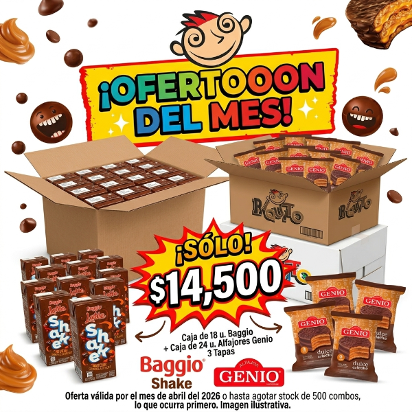 Producto - 18 Chocolatadas + 24 Alfajores Genio