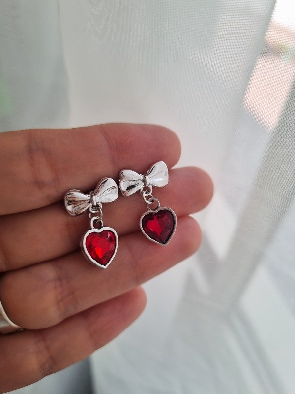 Producto - Aros coquette cora rojo