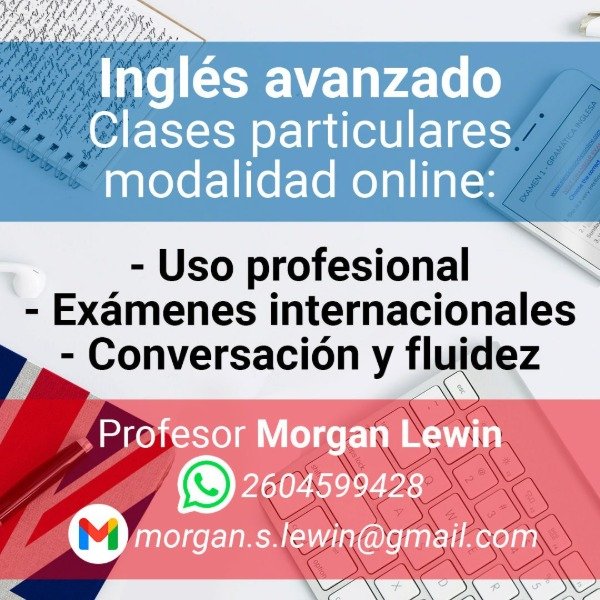Producto - Clases Particulares de Inglés Niveles Avanzados.