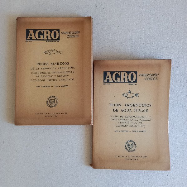 Producto - Peces marinos y Peces argentinos de agua dulce, AGRO (Detalles)