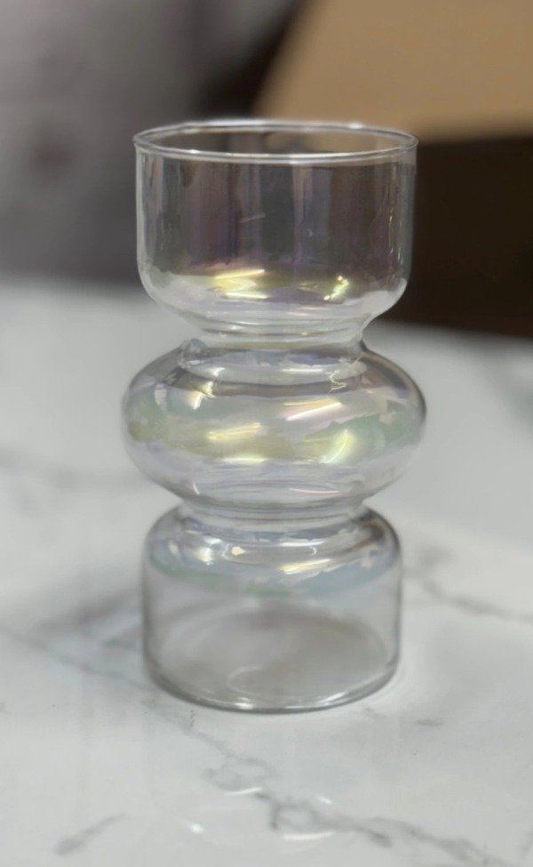 Producto - Florero Vidrio Ondas Tornasol - 1