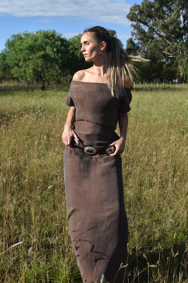 Producto - Pollera Calystegia - Chocolate