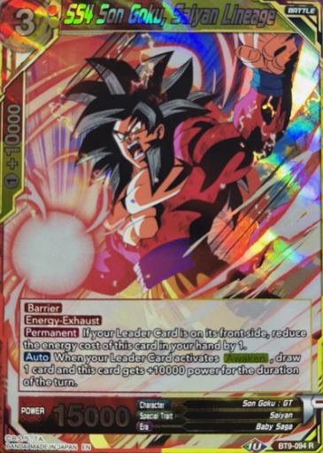 Producto - BT9-094	SS4 Son Goku, Saiyan Lineage FOIL - UNIVERSAL ONSLAUGHT