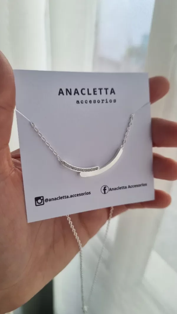 Producto - Gargantilla doble curva super delicada con strass AB