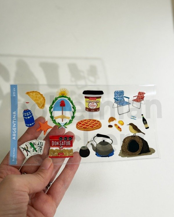 Producto - Plancha de stickers en DTF UV Argentina - Stickers DTF UV