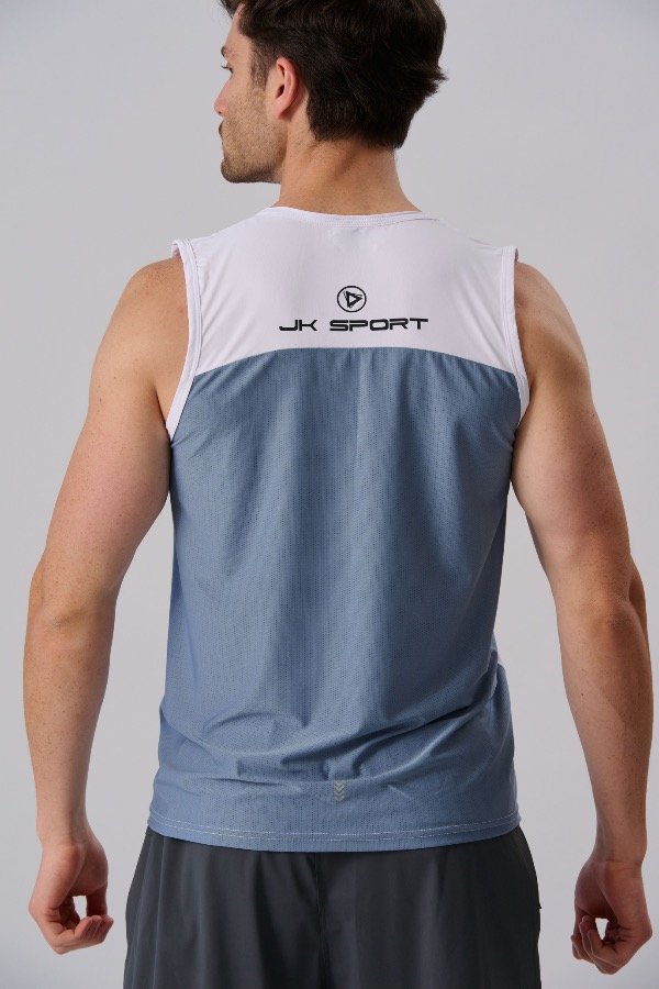 Producto - MUSCULOSA COMBINADA BLANCO/AZUL