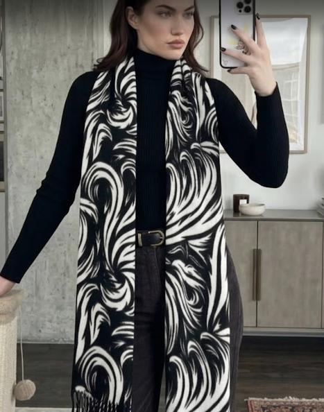 Producto - Ruana negro-blanco