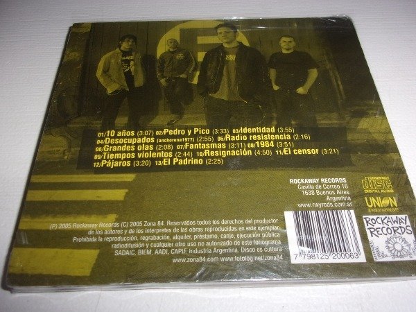 Producto - CD ZONA 84 ELEMENTAL NUEVO PUNK F10 - 1