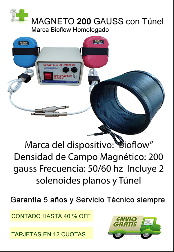 Producto - Magneto 200 gauss BIOFLOW con dos Solenoides Planos y Túnel