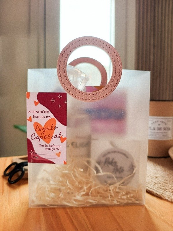 Producto - Set Cristal Chico: Aromatizante + Vela Osito + Tarjeta Dedicatoria - 1
