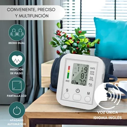 Producto - tensiometro Digital Brazo Medidor Presión Pulsovital Aparato Blanco