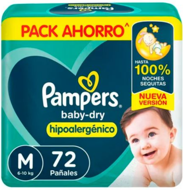 Producto - Pampers Babydry M x 72