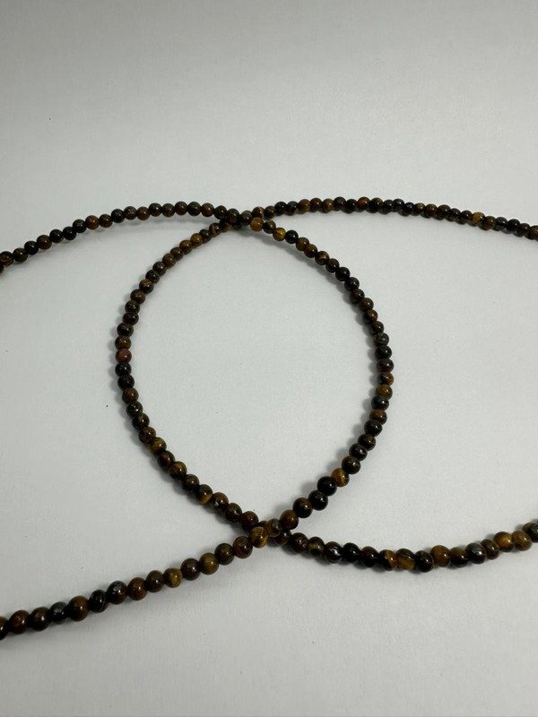 Producto - Collar de Bolitas de Piedra Ojo de Tigre