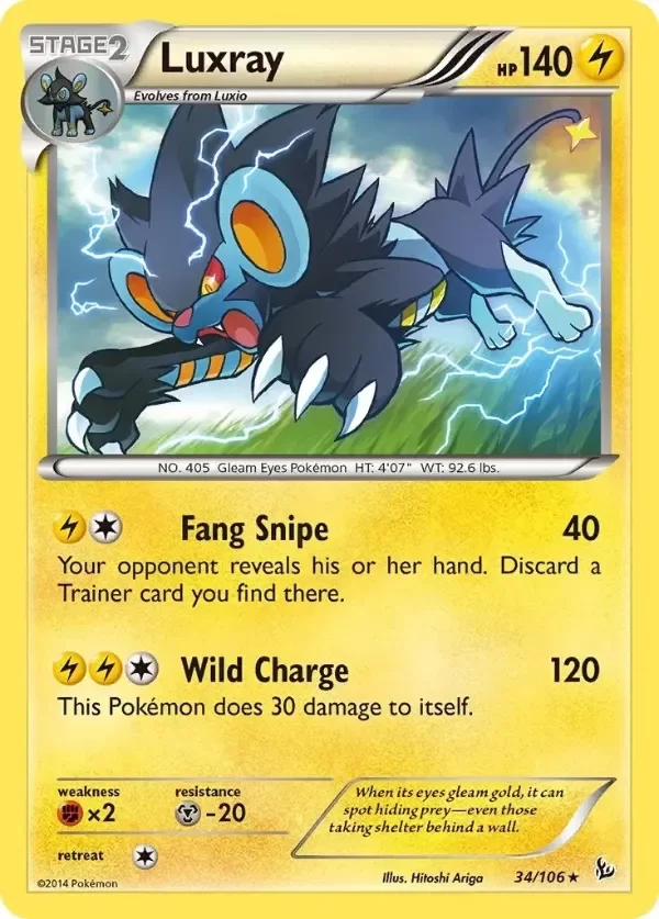 Producto - Luxray 34/106 Rare XY Flashfire Pokemon TCG