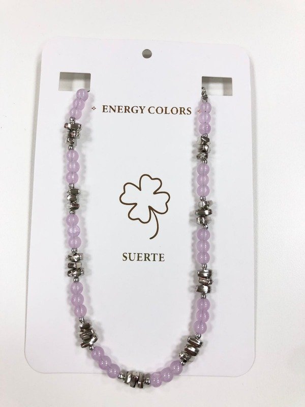 Producto - COLLAR CON PIEDRAS ENERGÉTICAS LILA
