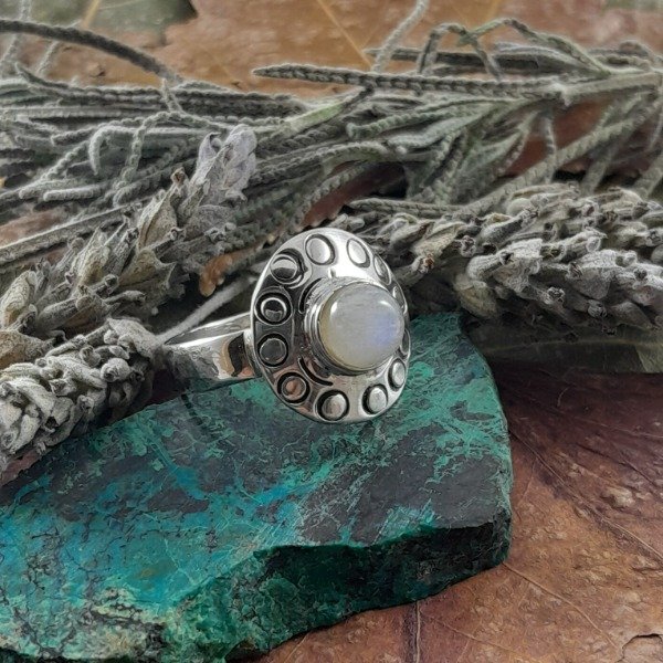 Producto - Anillo de plata 925 con piedra de la Luna - 0