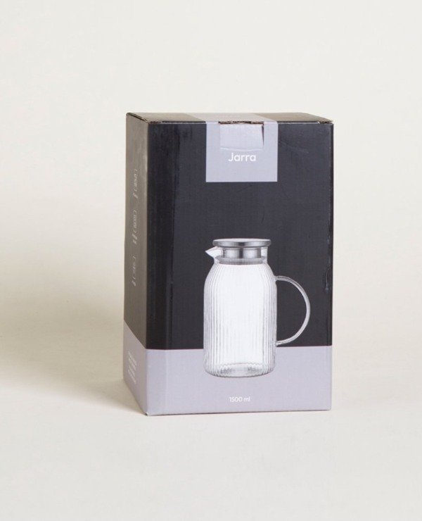 Producto - JARRA  DE VIDRIO CON TAPA DE ACERO 1500 ML - 4