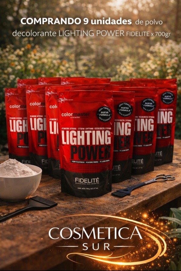 Producto - 9 x polvo decolorante lighting power fidelite x 700gr