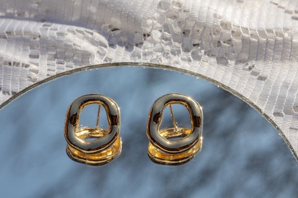 Producto - Aros abstracto dorados