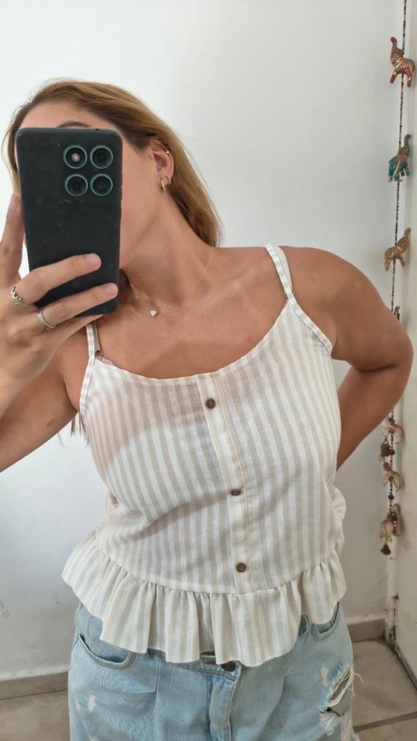 Producto - Blusa rayitas natural M