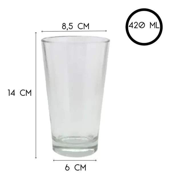 Producto - SET X 6 VASOS DURAX LONG DRINK EN CAJA 420CC - 2