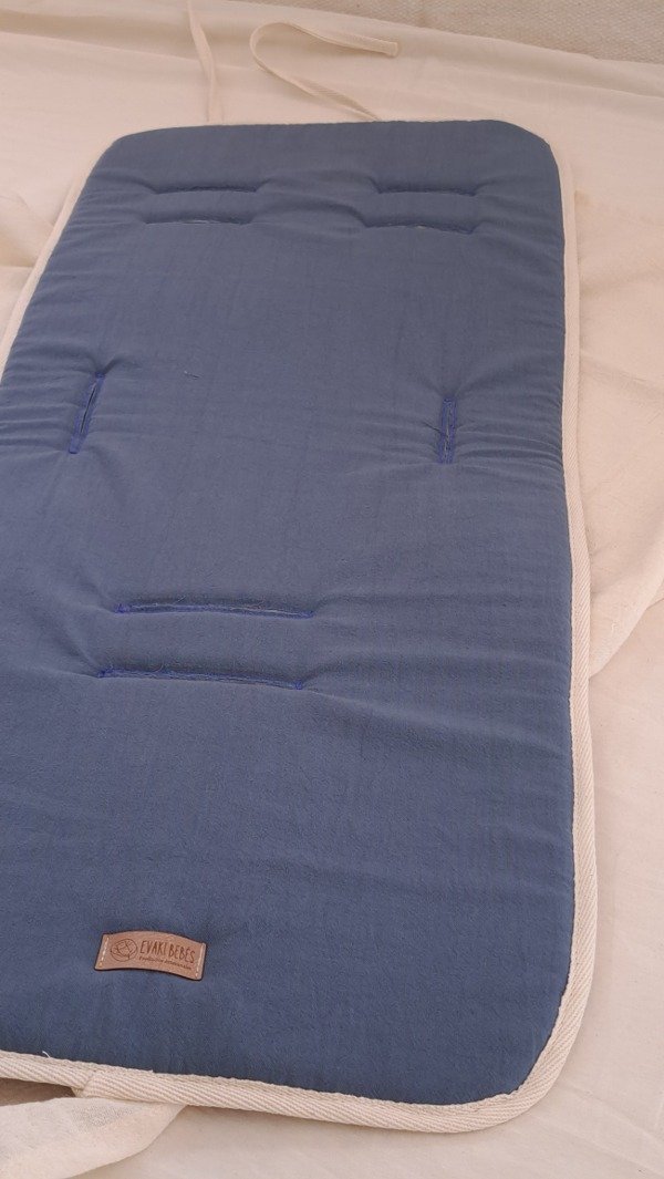 Producto - Colchon para cochecito universal azul acero