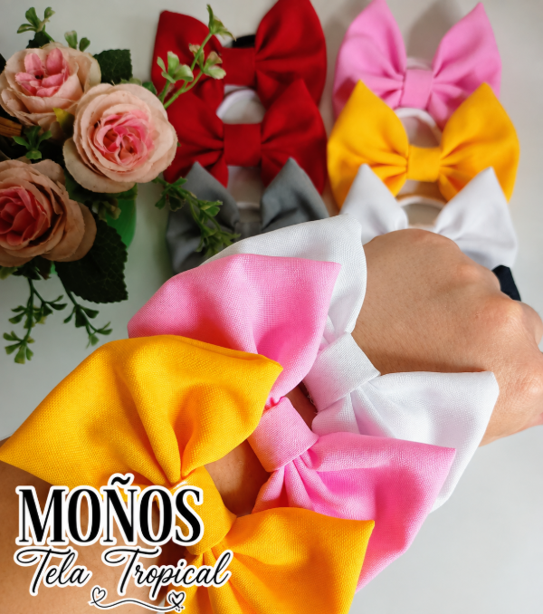 Producto - MOÑOS SIMPLES TELA TROPICAL X6U - 0