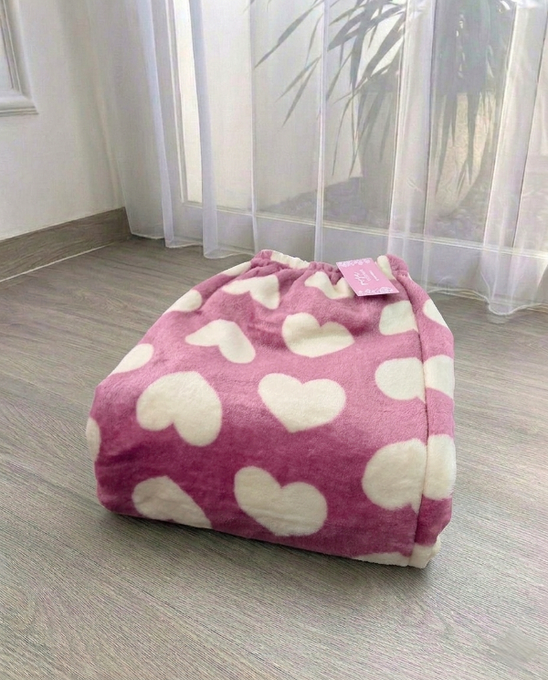 Producto - Pantalon polar rosa con corazones