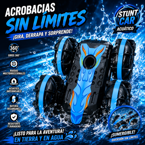 Producto - AUTO ANFIBIO - ZUMO - CELESTE