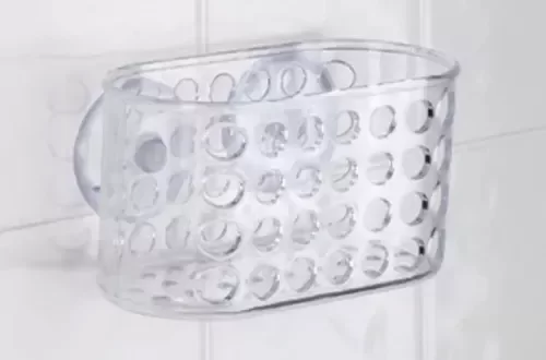 Producto - Estante De Baño Sopapa Plástico Transparente Escurridor