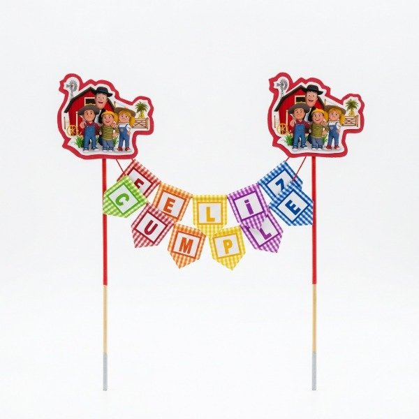 Producto - Topper banderin Granja de Zenon