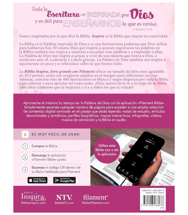 Producto - BIBLIA NTV INSPIRA LETRA GRANDE - Imitación Piel Primavera - 5