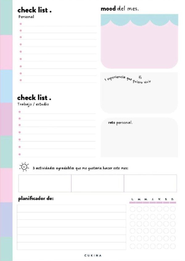 Producto - MES A LA VISTA EN 2 HOJAS A5